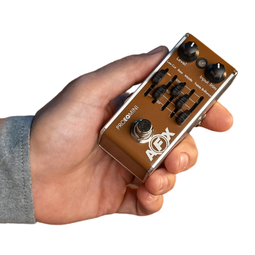Pedal Fishman AFX PRO EQ Acoustic Mini Preamp PRO-AFX-EQ2 com Equalizador 5 Bandas e Low Cut