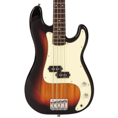 Contrabaixo Vintage V40 Coaster Series 3-Tone Sunburst com Corpo Paulownia Braço Maple Escala Rosewood 20 Trastes Captador Split Coil Entwistle Ponte 4 Saddle