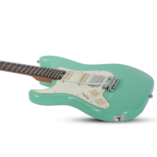 Guitarra Schecter Nick Johnston Traditional HSS LH Atomic Green Canhota com Corpo Alder Braço Roasted Maple Escala Ebony 22 Trastes X-Jumbo Captadores HSS Ponte Tremolo 1543