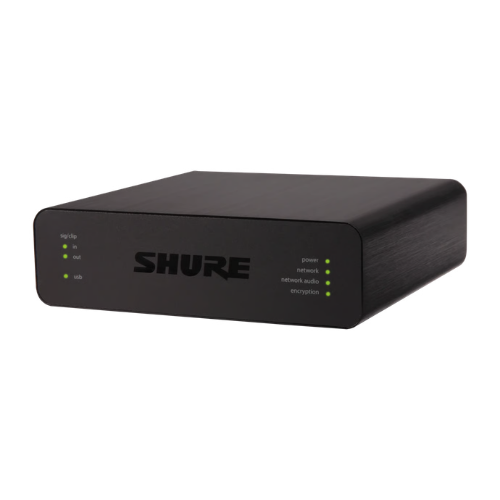 Interface Shure ANIUSB MATRIX USB/Dante com Mixer Matriz 4x2 Canais PoE+ Entrada/Saída Analógica e USB para Conferência