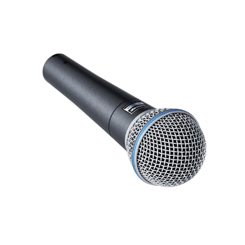 Microfone Shure Beta 58A Vocal Dinâmico Supercardioide com Mount Integrado XLR Shock-Mount Pneumático Neodímio Grade Metálica Resistente