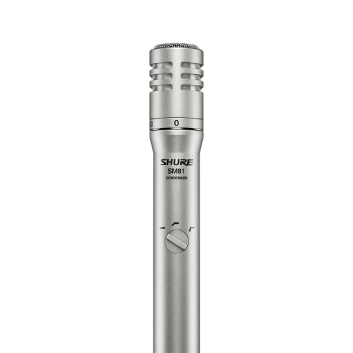 Microfone Shure SM81-LC Condensador Cardioide Instrumentos Acústicos com Swivel Adapter Filtro Anti-Puff e Low-Cut Filter