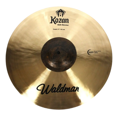 Prato Waldman Koz Crash 17" Koz-CR17 Série Kozan Ataque Crash Liga B20 Martelado à Mão Cúpula RAW