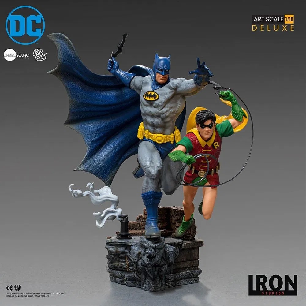 ESTÁTUA BATMAN & ROBIN DELUXE - by IVAN REIS - ESCALA 1/10 - IRON