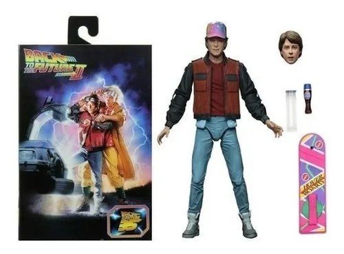 NECA Back To The Future フィギュア De Volta para o Futuro Boneco Marty McFly 18 cm Contos do Espaço