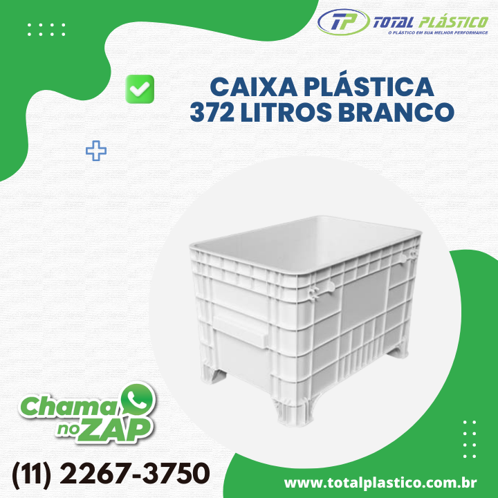 CAIXA PLÁSTICA 372 LITROS - (11) 2276-3750 - TOTAL PLÁSTICO