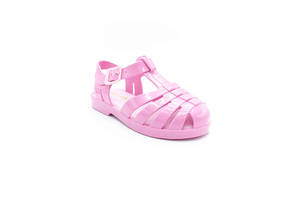 Sandália Infantil para Menina Mar e Cor Rosa com Glitter