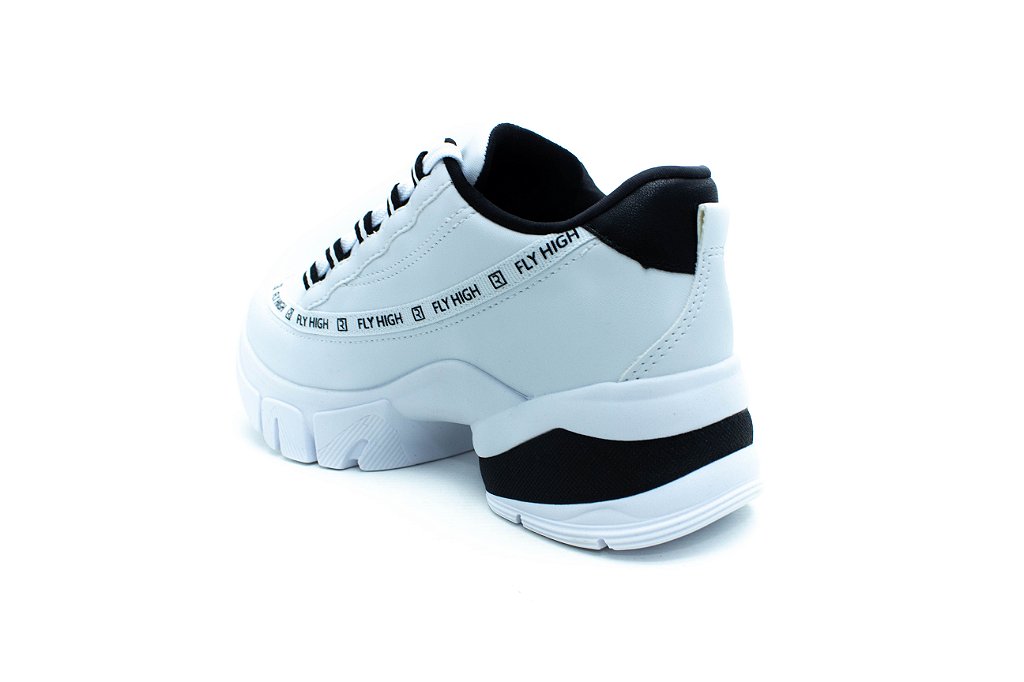 Tênis Feminino Ramarim Fly High- Branco/Preto - Canal Store Action Sports