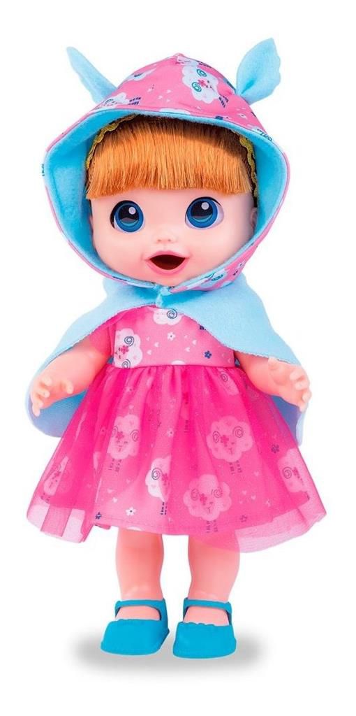 Linda Boneca Conto De Fadas Ruiva Com Ovelhinha Babys Collection