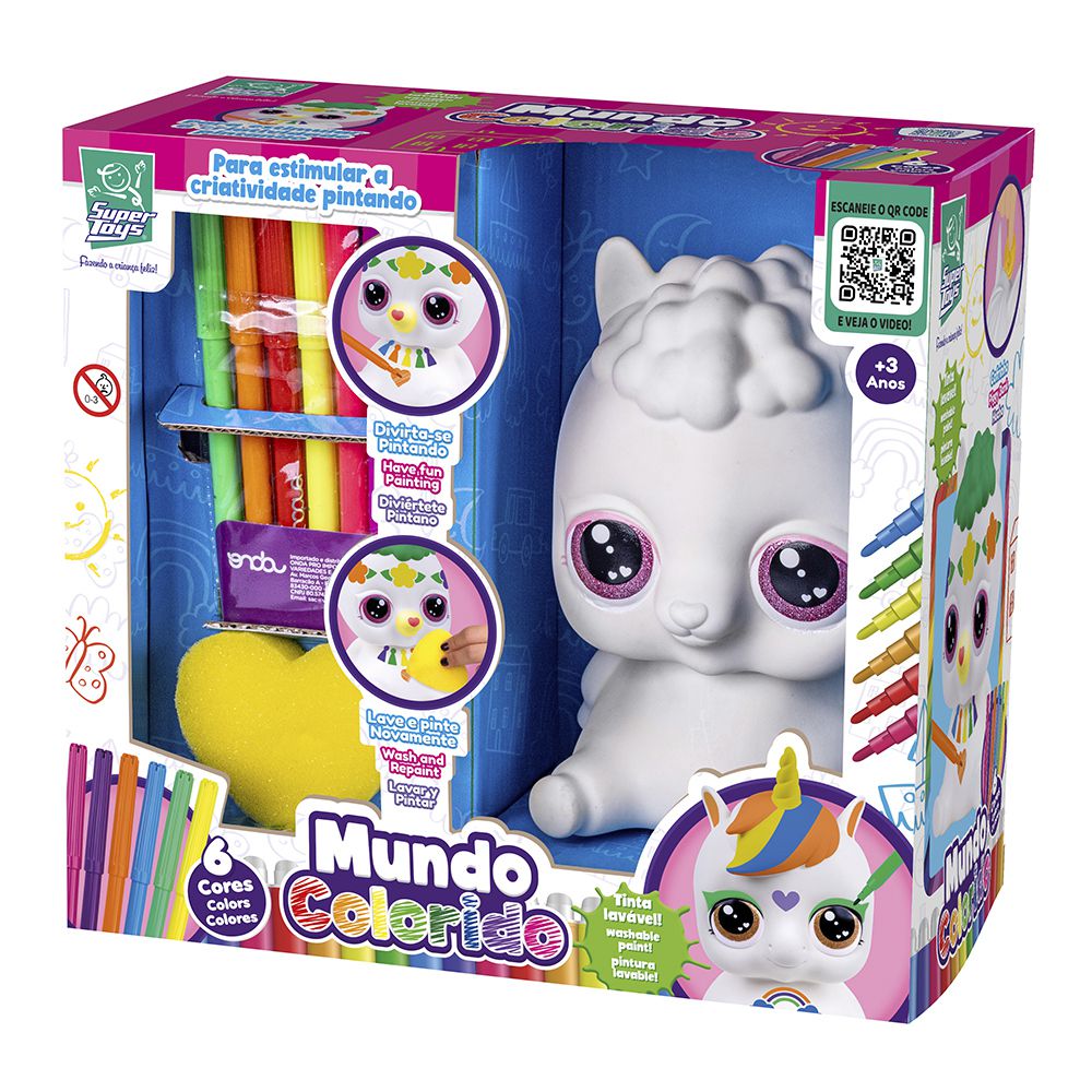 Brinquedo Mundo Colorido Lhama Cofrinho - SuperToys