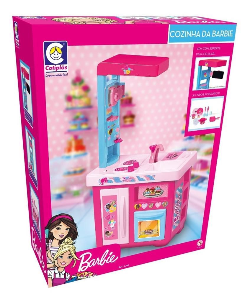 Cozinha Infantil Barbie Cheff Cotiplás 2228 com Acessórios