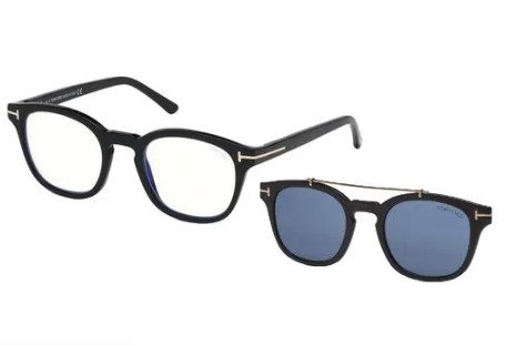 TOM FORD TF5532-B 01V 49 - ÓCULOS DE SOL COM CLIC ON - Ótica 512