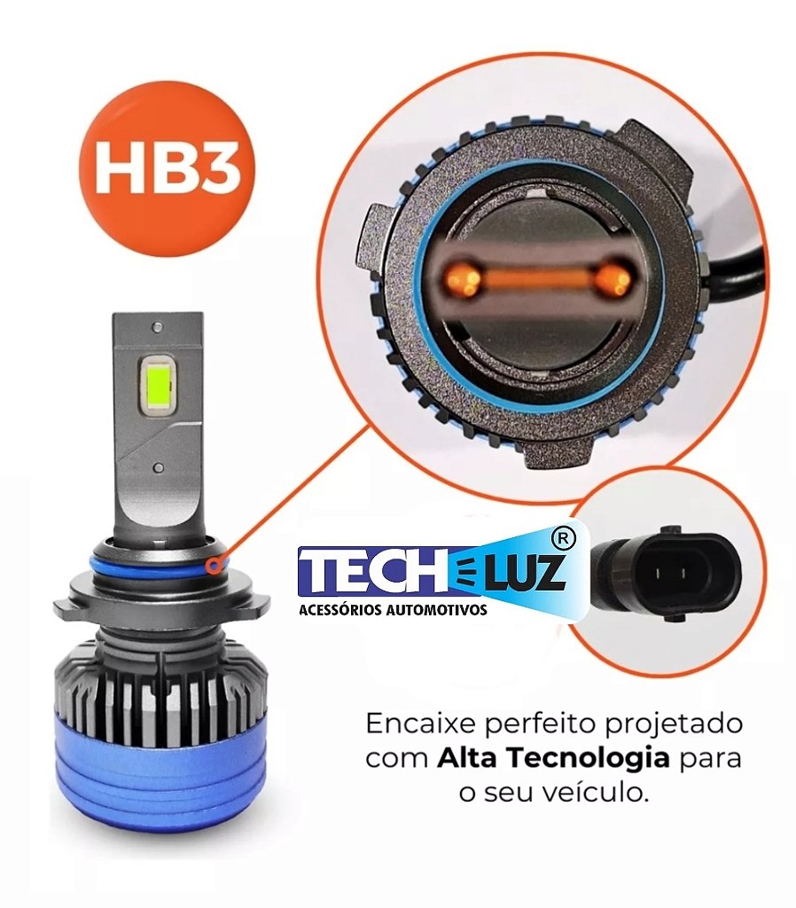 Super LED Max HB3 (9005) 150W 15.000 lm — Canceller Integrado