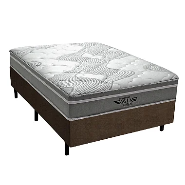 Cama Box + Colchão Ibiza D33 Molas Superlastic - Vstore - Móveis