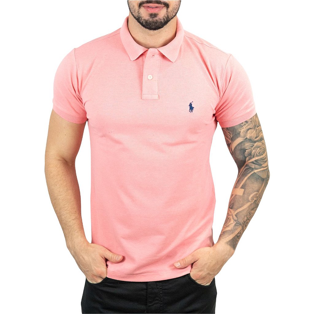 Camisa Polo Rosa - Outlet360 | Moda Masculina