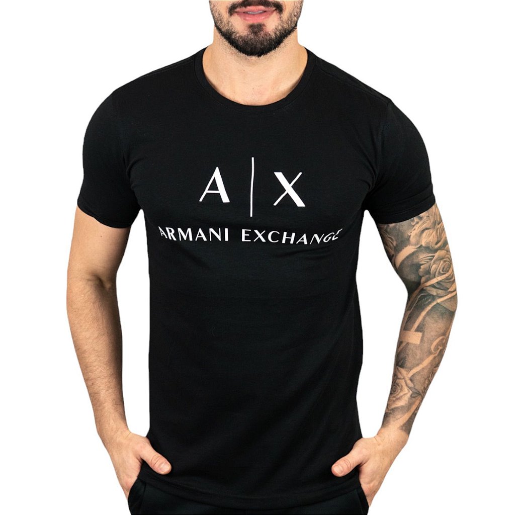 Camiseta Armani Exchange AX Preta - Outlet360 | Moda Masculina