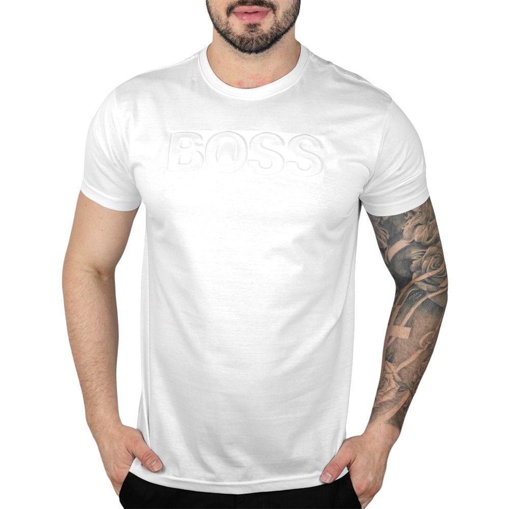 Camiseta Hugo Boss Branca High Relief - Outlet360 | Moda Masculina