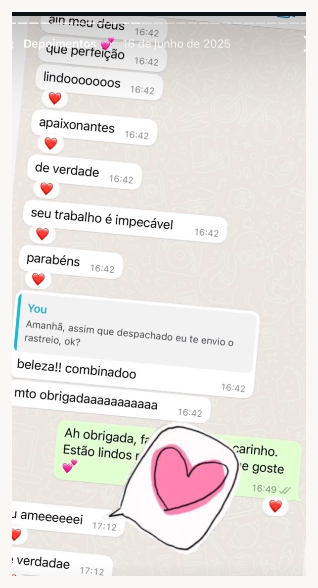 Depoimento de cliente da Coisa Linda