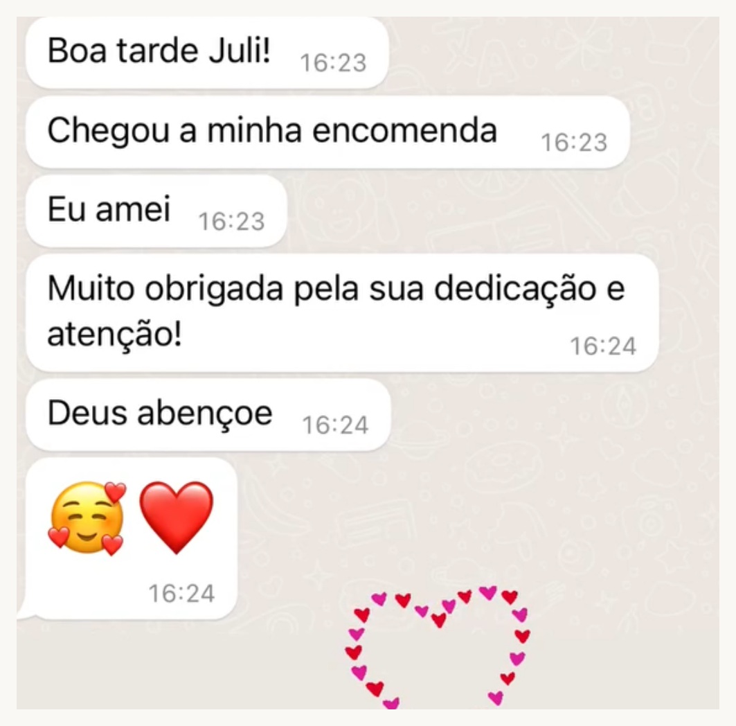 Depoimento de cliente da Coisa Linda