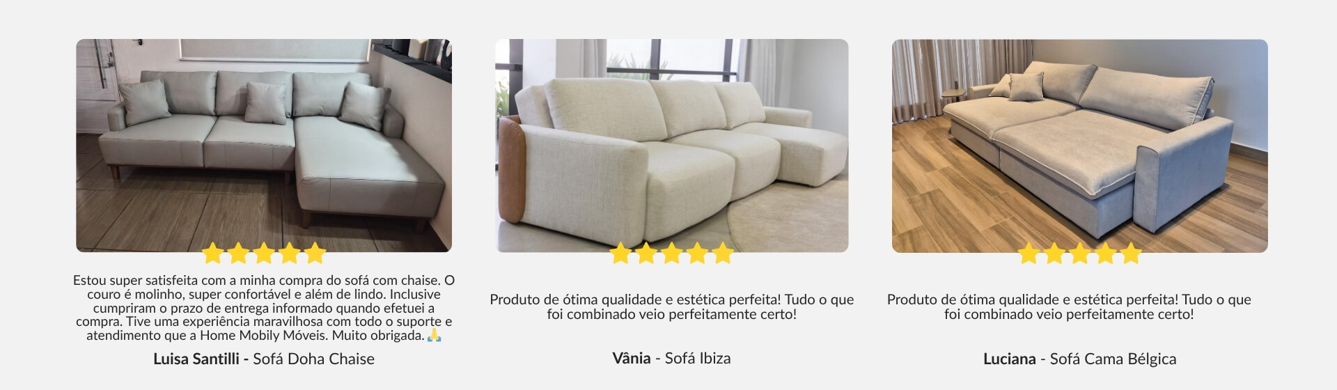 Depoimentos de clientes - Fotos reais