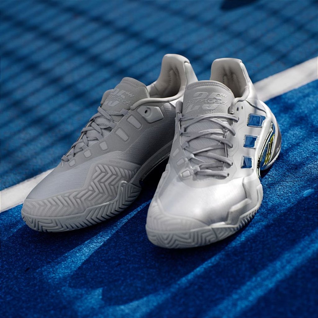 ハナヒゲ+4 Tênis Adidas Barricade 13 Silver Edition – Masculino - Favorita Padel