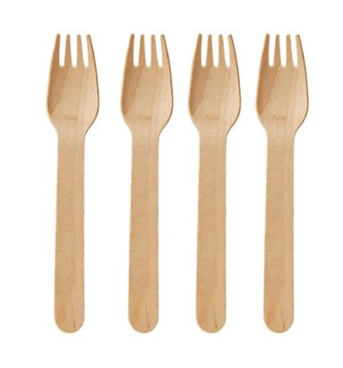 Mini garfos de degustação de bambu 14cm