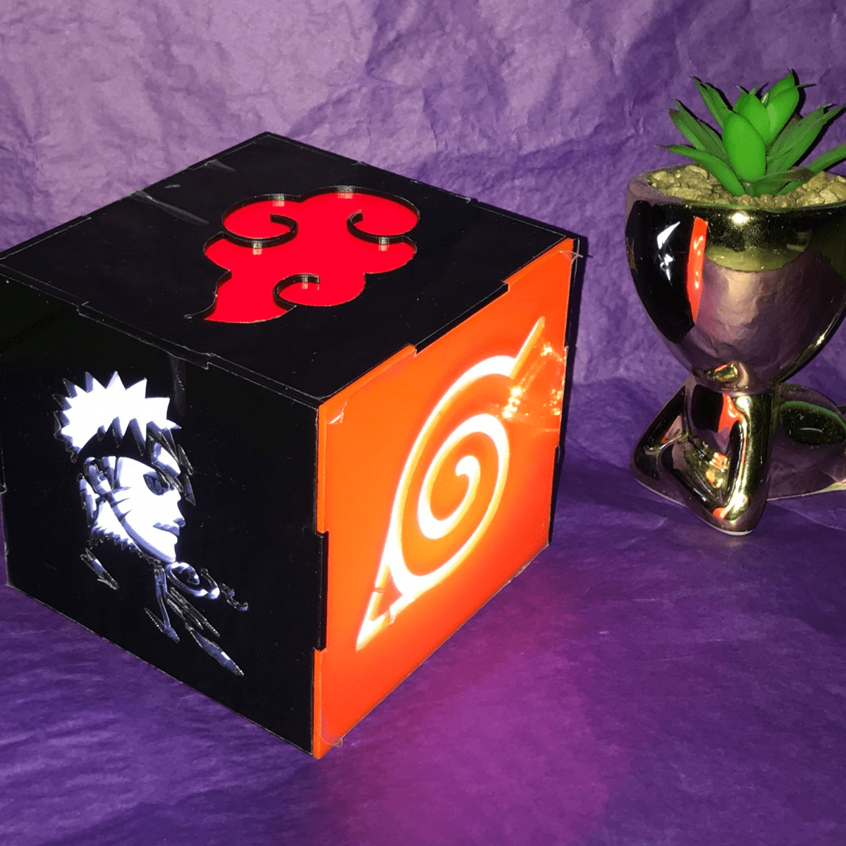 Luminária Circular - Anime Naruto Rosto - ShopC - Luminária