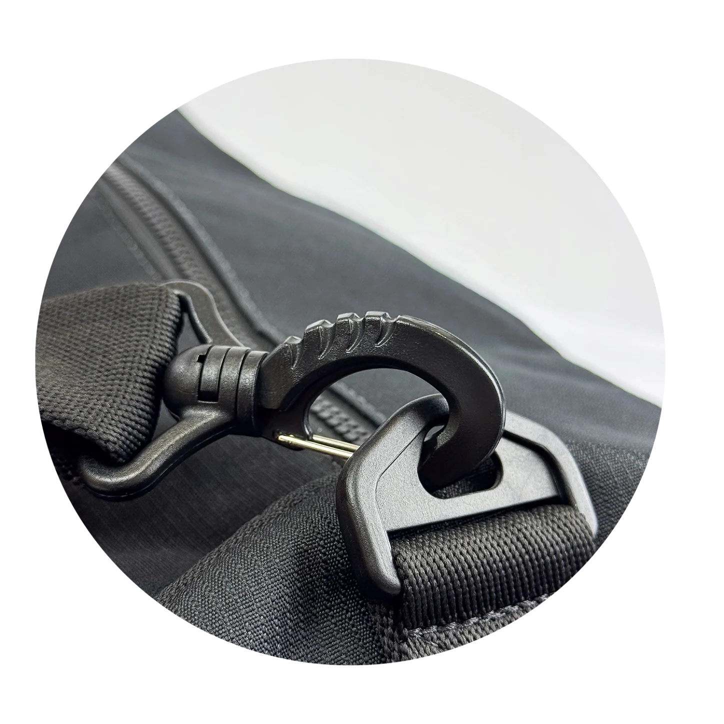 Mosquetão giratório de plástico