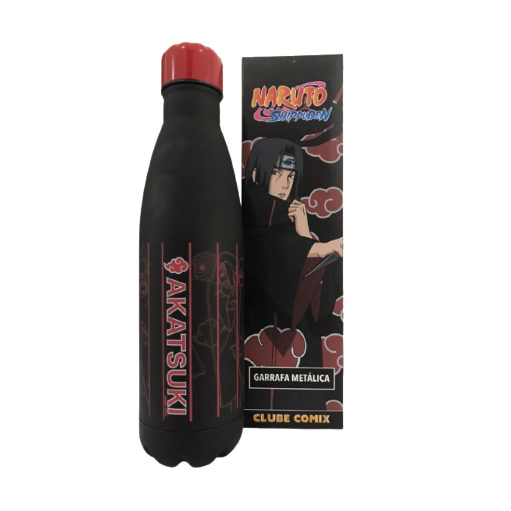 Garrafa Naruto Nuvens Akatsuki Térmica Gigante De Metal Preto 800ML Com  Alça Oficial VIZ - Adrenaland - A Realidade da Imaginação