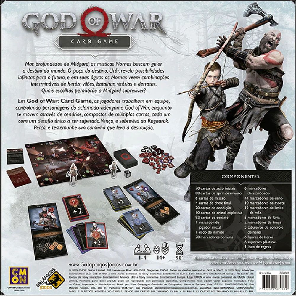 Jogo de Tabuleiro (Board Games) God of War: Card Game - Galápagos Jogos -  Toyshow Tudo de Marvel DC Netflix Geek Funko Pop Colecionáveis