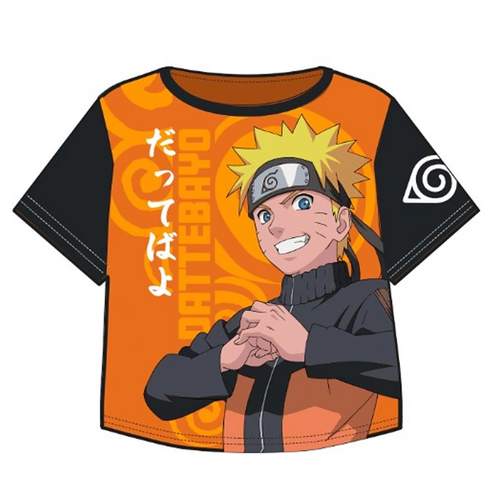 Camiseta masculina Naruto clássico preta