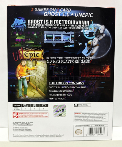 Ghost 1.0 + Unepic Collection - Nintendo Switch - Semi-Novo