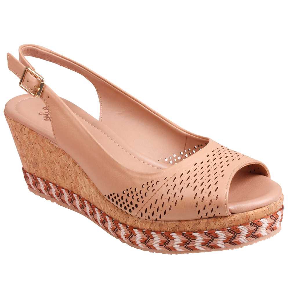 Sandália Feminina Anabela Sandalia Anabela Rasteira Sandalia