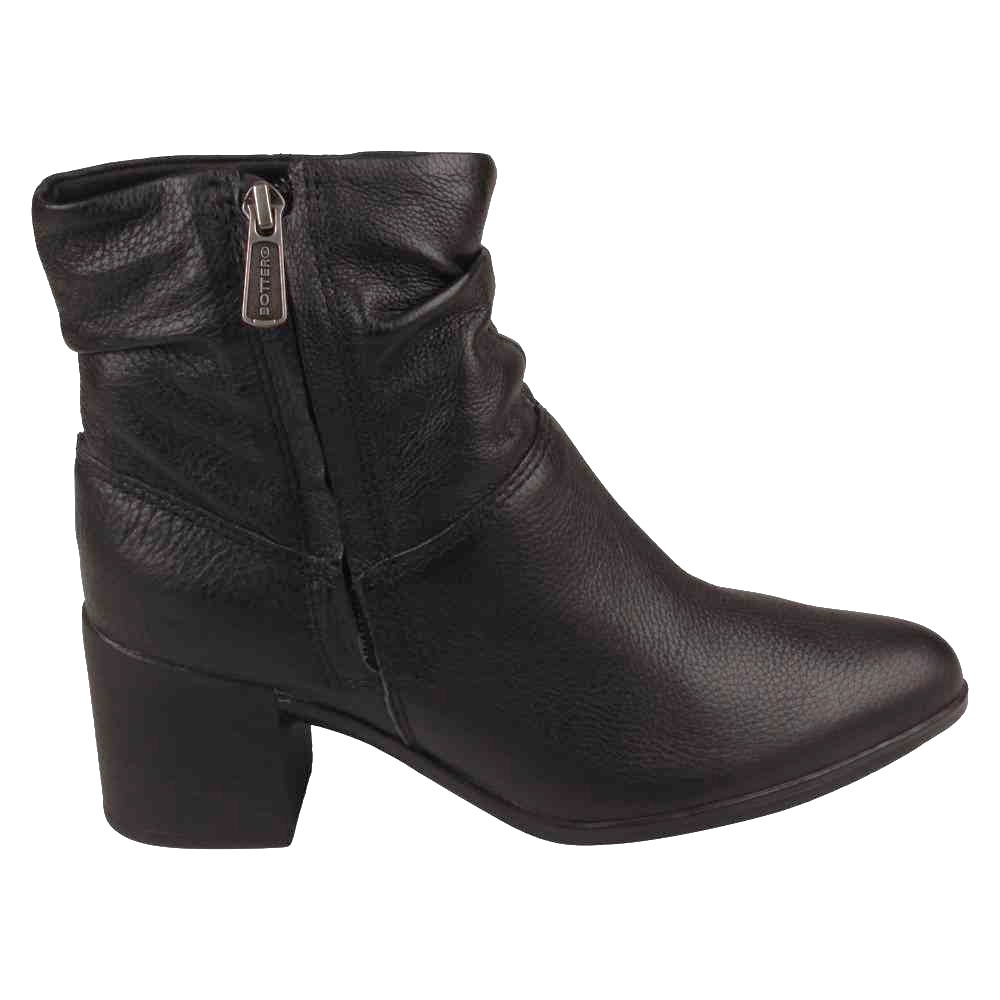 Bota Cano Baixo Salto Bloco Em Zíper Feminina Bottero 346907