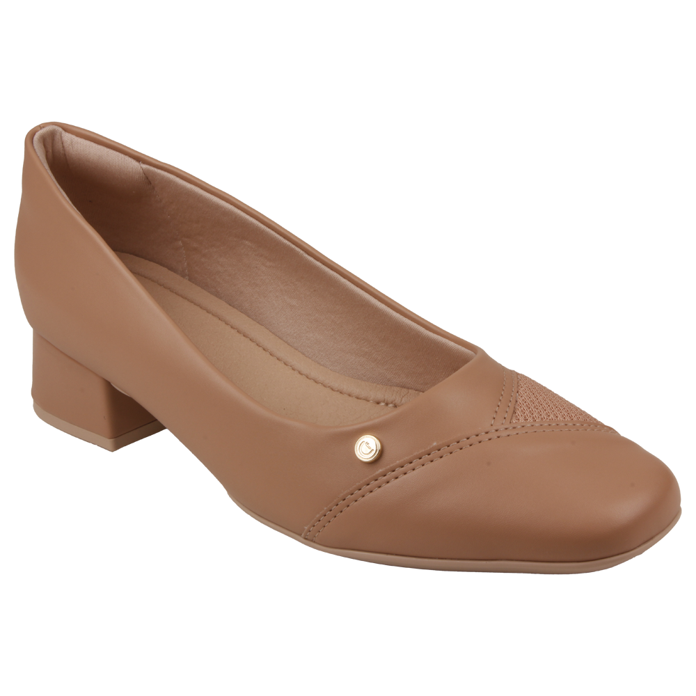 Sapato Scarpin Feminino Salto Bloco ComfortFlex 2495302 Becker