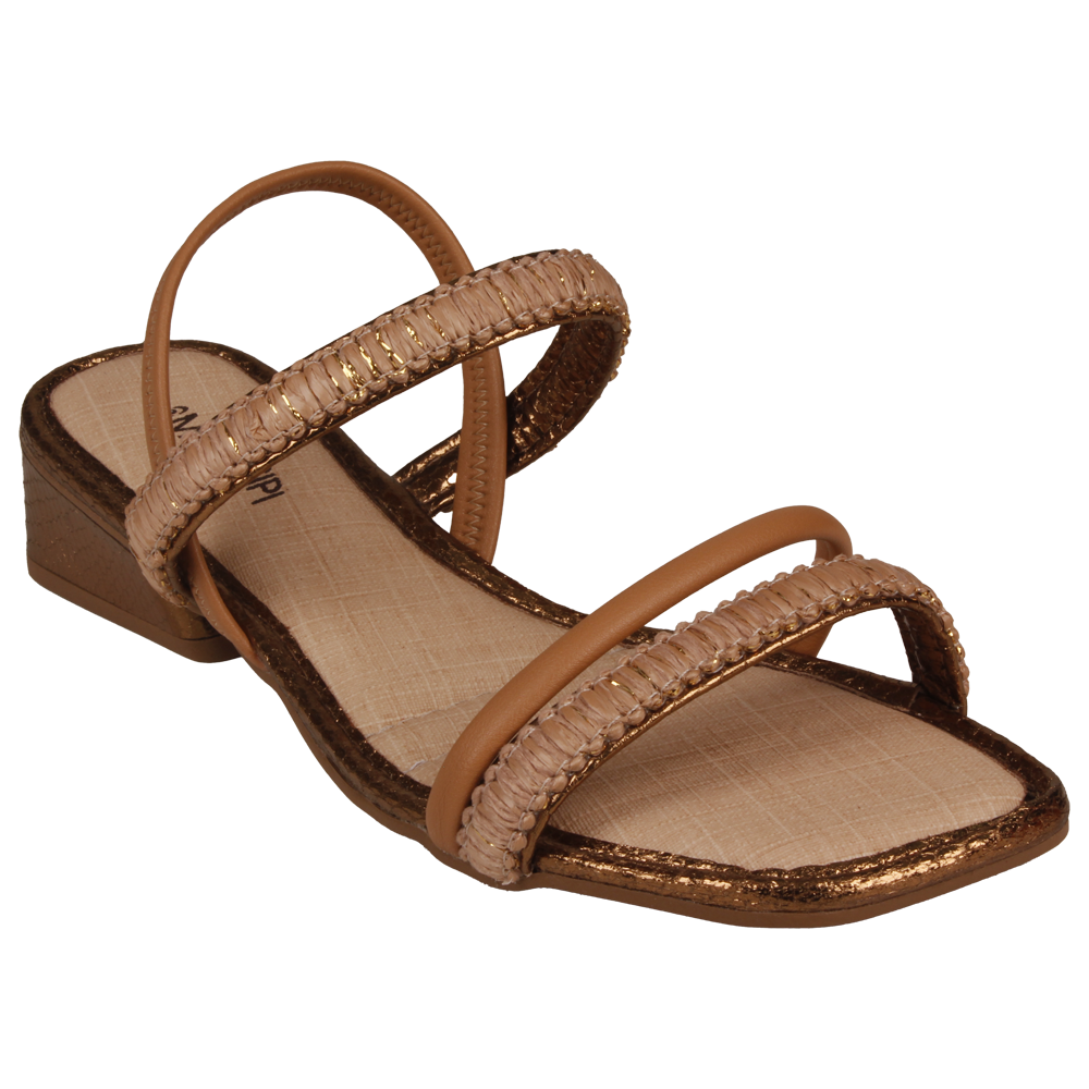 マジェスティ Sandália Salto Baixo Feminina Casual Mississipi Mc343 - Becker