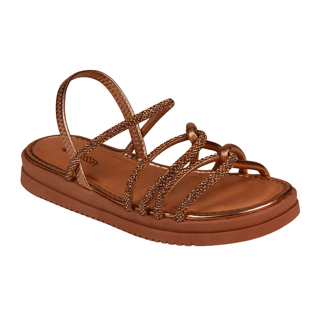 Sandália Flatform Papete Feminina Em Strass Mississipi Mi718