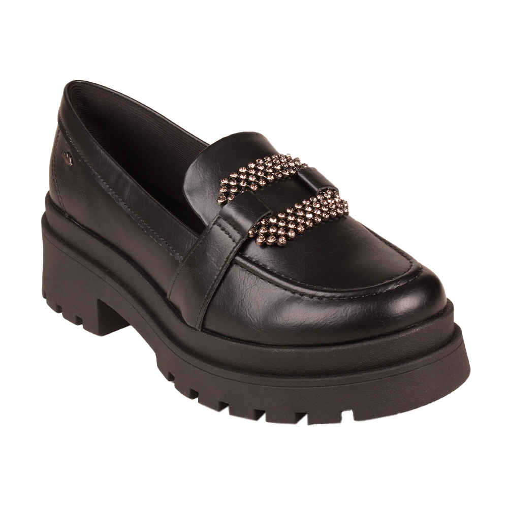 Sapato Loafer Feminino Sola Alta Slip On Confortável Dakota D0292
