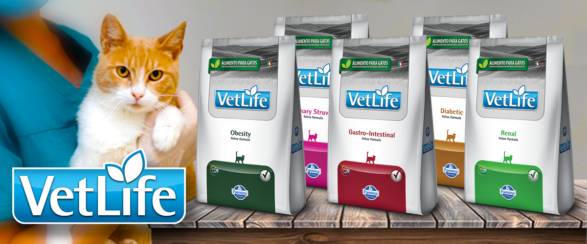 Racao Seca Farmina Vet Life Natural Diabetic para Gatos Adultos PET FORT ONLINE SHOP