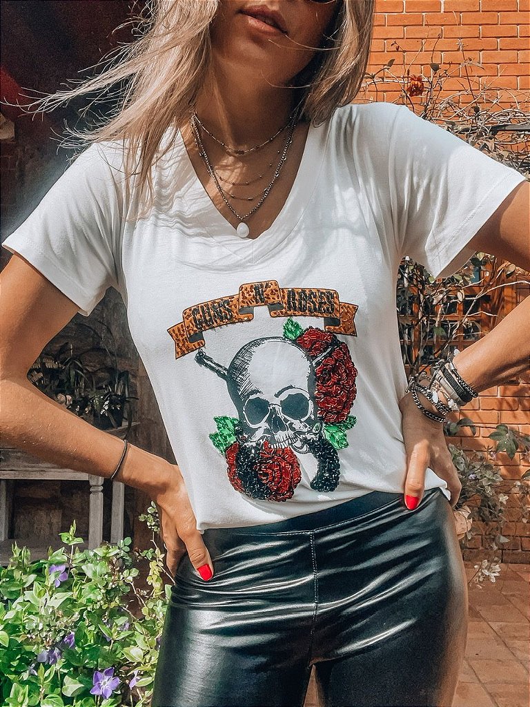 Camiseta T-Shirt Guns n Roses - Tati Oliveira Bijoux