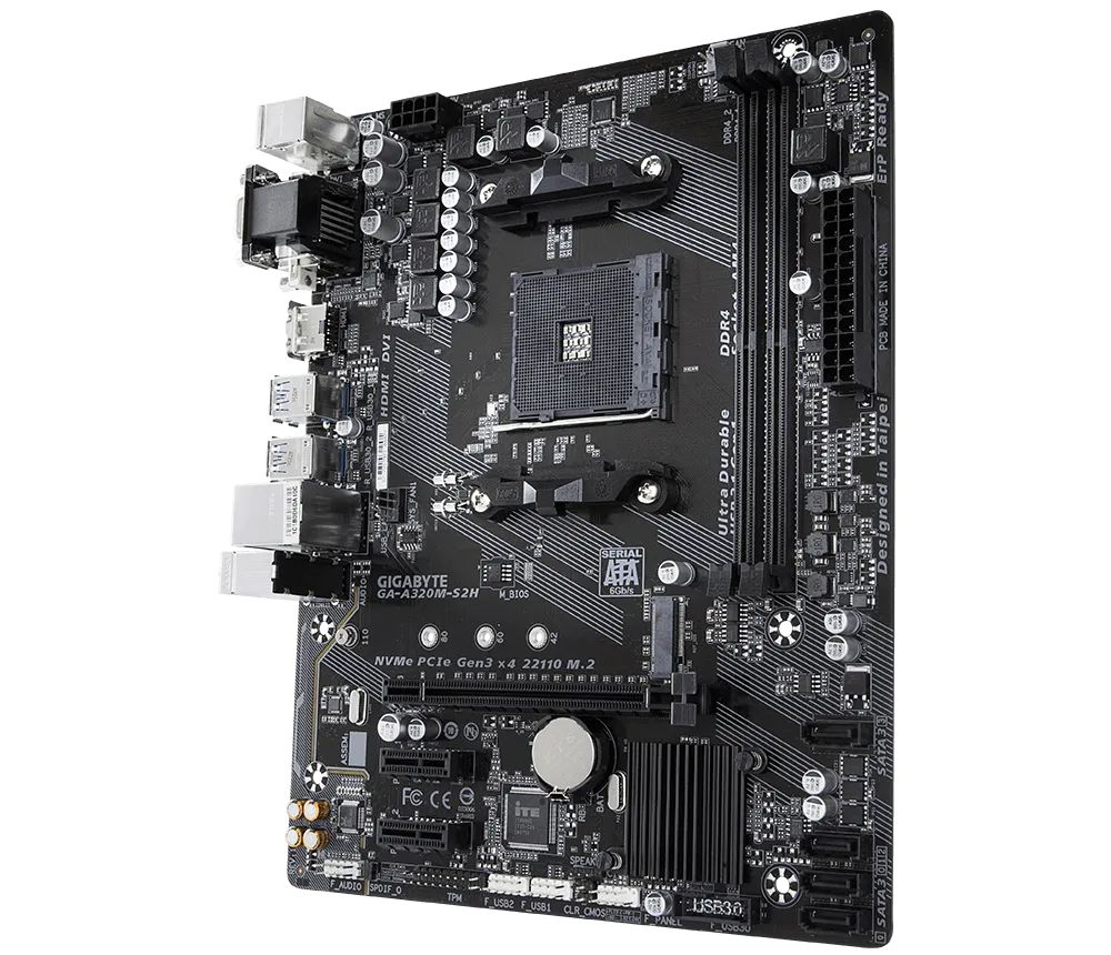 Detalhes de Placa mãe Gigabyte A320M GA-A320M-S2H AMD AM4 mATX DDR4