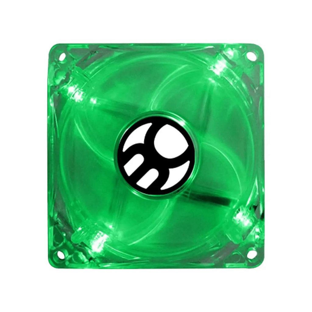 Cooler Fan P/ Gabinete Verde BF-01G Transparente