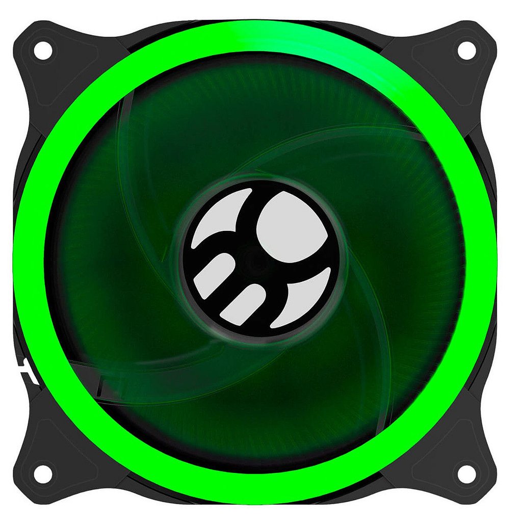 Detalhes de Cooler FAN Bluecase com LED Verde 120mm - BF-24G