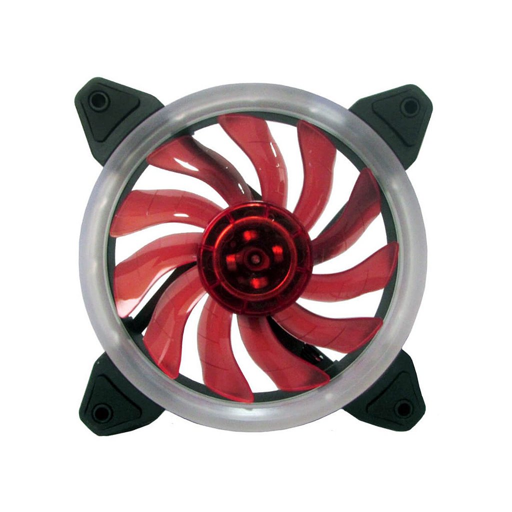 Detalhes de Cooler FAN Ring Bluecase com LED Vermelho 120mm - BFR-05R