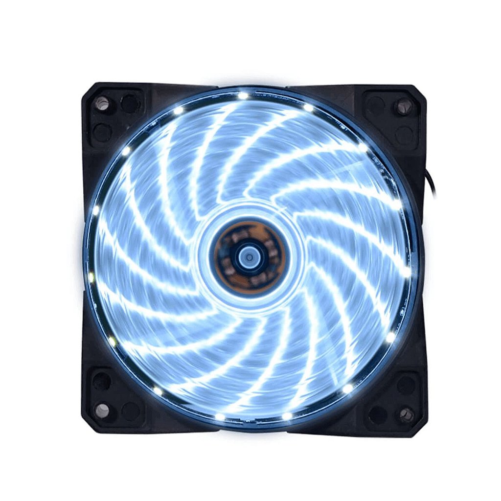 Detalhes de Cooler FAN Ventiladro Gamer Bluecase com LED Branco 120mm - BF-23W