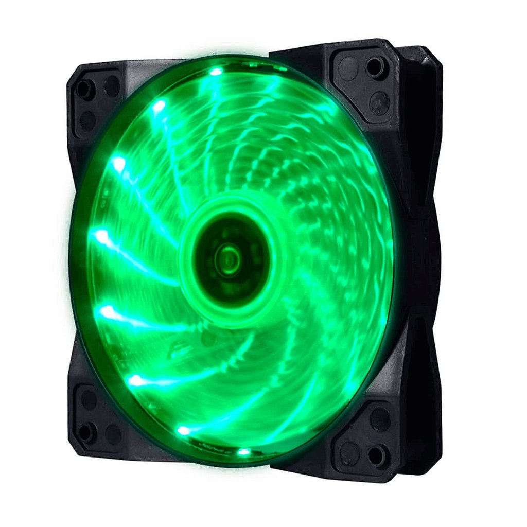 Detalhes de Cooler FAN Bluecase com LED Verde 120mm - BF-23G