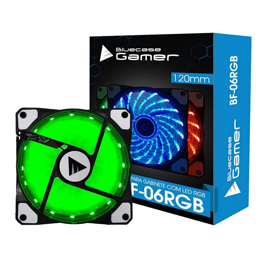 Cooler FAN Bluecase com LED 7 Cores RGB 120mm - BF-06RGB