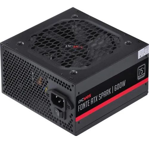 Detalhes de Fonte PcYes Spark 500W 75+ Eficiencia PFC Ativo PXSP500WPT