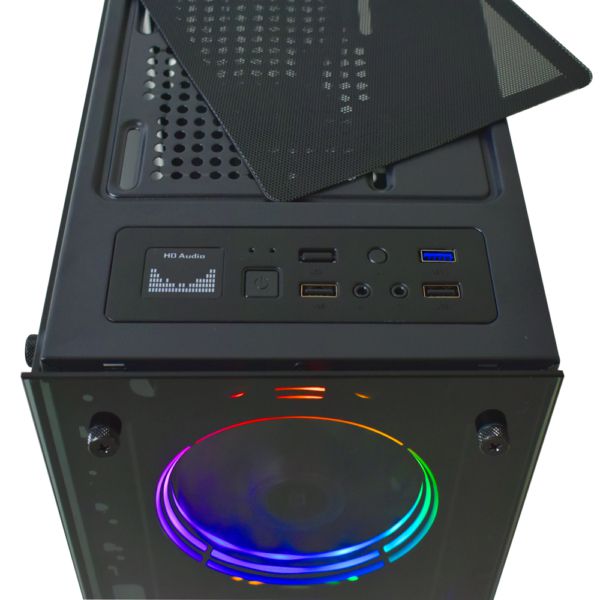 Detalhes de Gabinete Gamer Evus EV-G16 ATX Vidro temperado com 3 fans