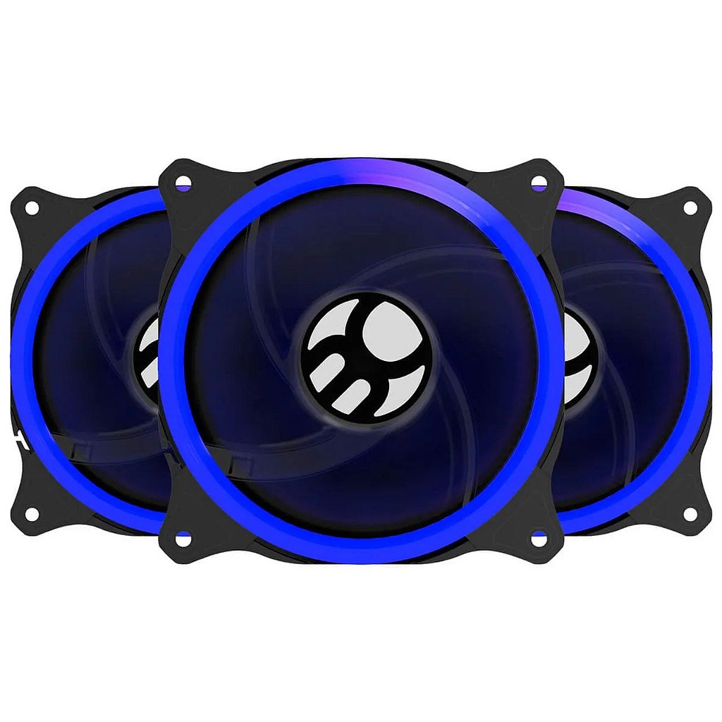 Detalhes de Cooler FAN Ring Bluecase com LED Azul 120mm - BF-11B